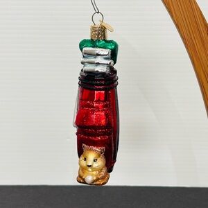 Old World Christmas - Golf Bag & Gopher Glass Ornament